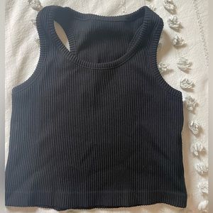 Ribbed athletic tank top